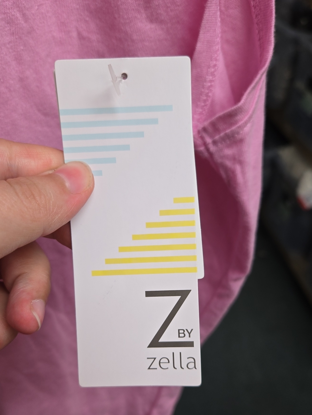 Zella Size L Pink Oversized Cotton Tank Top - Picture 6 of 6